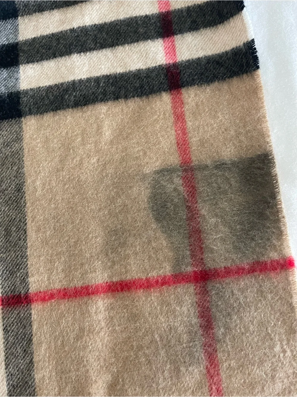 BURBERRY London CHECK CASHMERE 100% SCARF ARCHIVE BEIGE Size 168 X30 CM $470 NWI